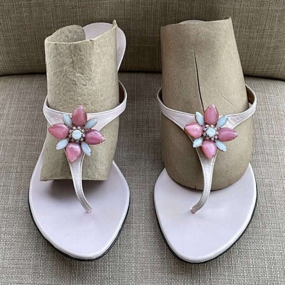 Stuart Weitzman Women Heel Sandal Shoes Leather Sole Pink Leather Upper Spain 39 - Picture 2 of 12